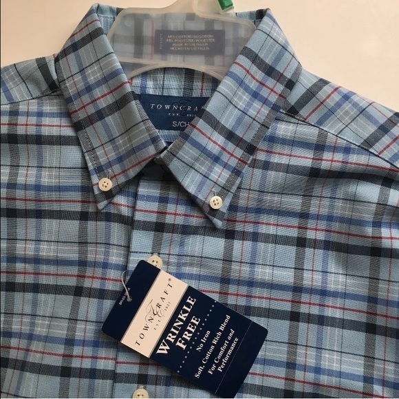 Town Craft Button Up Short Sleeve Shirt Size - Picture 1 of 2